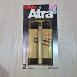 Gillette Atra Pivoting Head Razor‎ with Twin Blade Cartridges New on Card